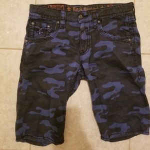 Blue Camo Men's Rock Revival Shorts